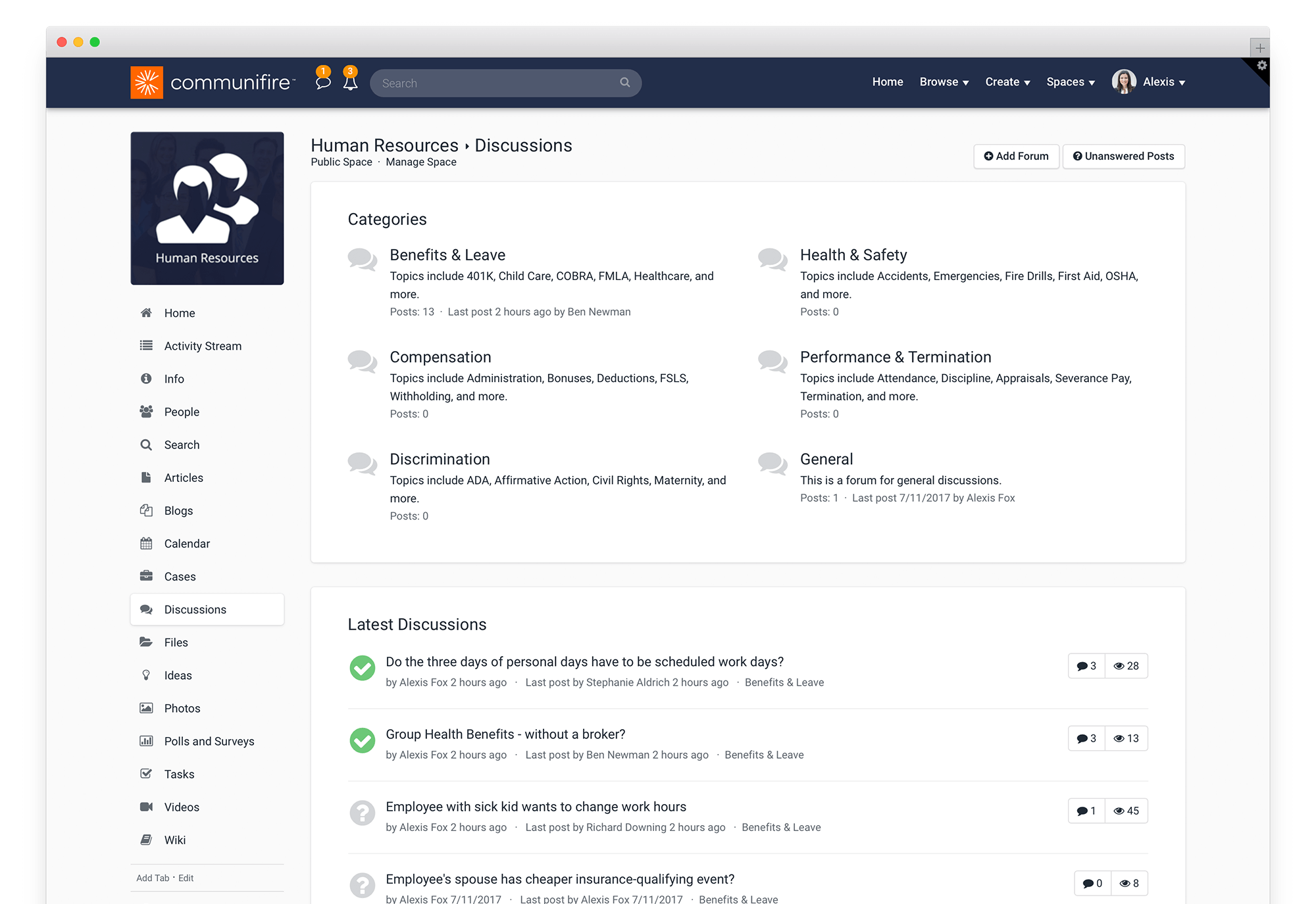 intranet discussion forums