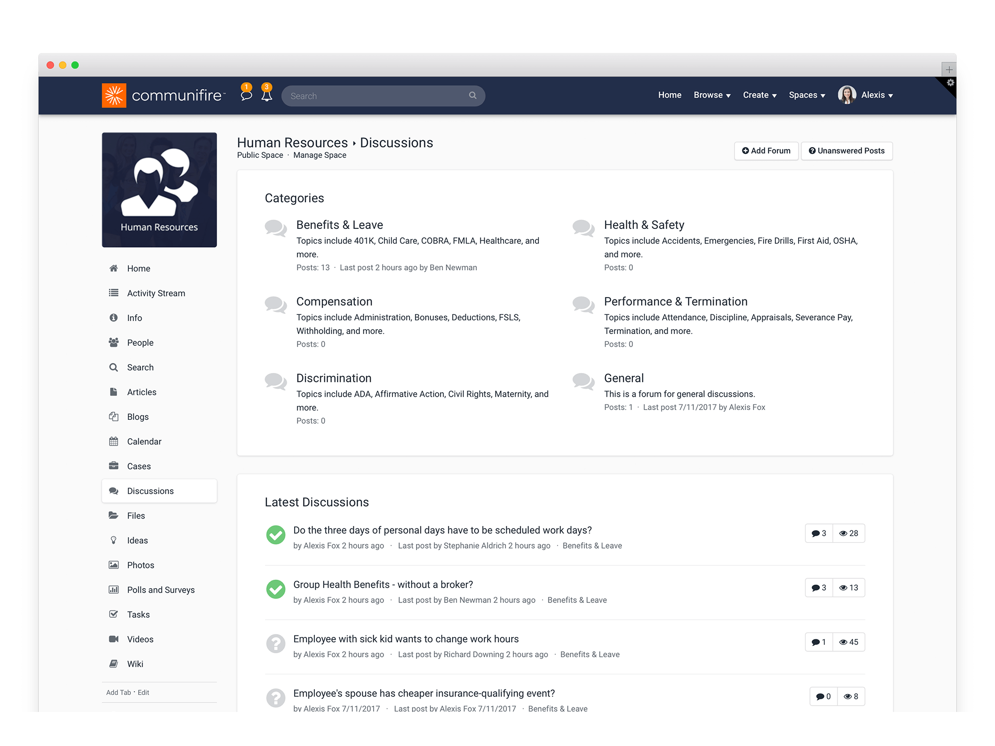 Change Management Communications Plan - intranet discussion forums