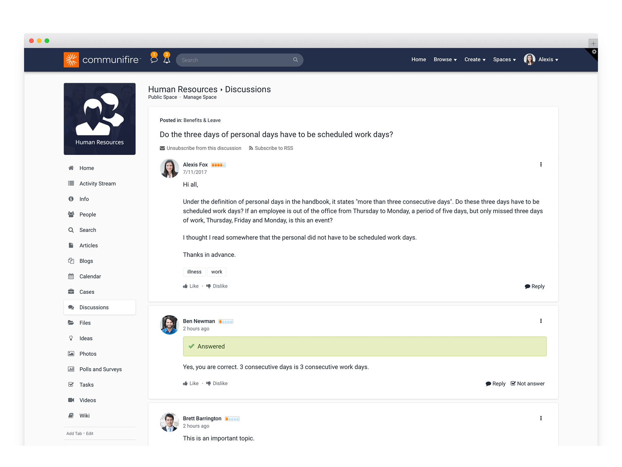 intranet discussion forums