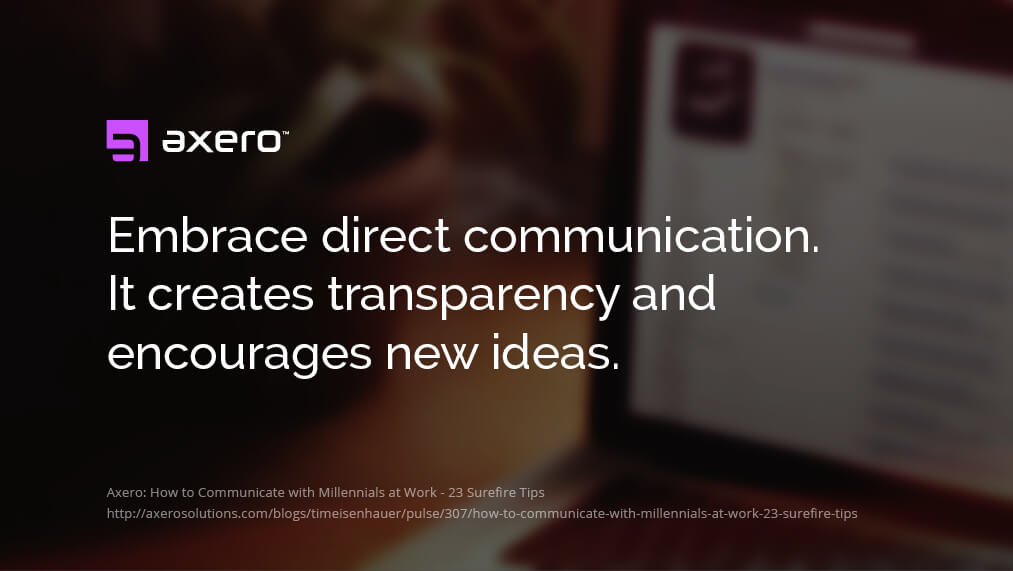 how to communication with millennials at work