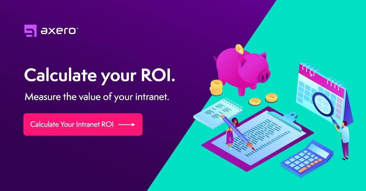 Axero intranet software - calculate your intranet ROI