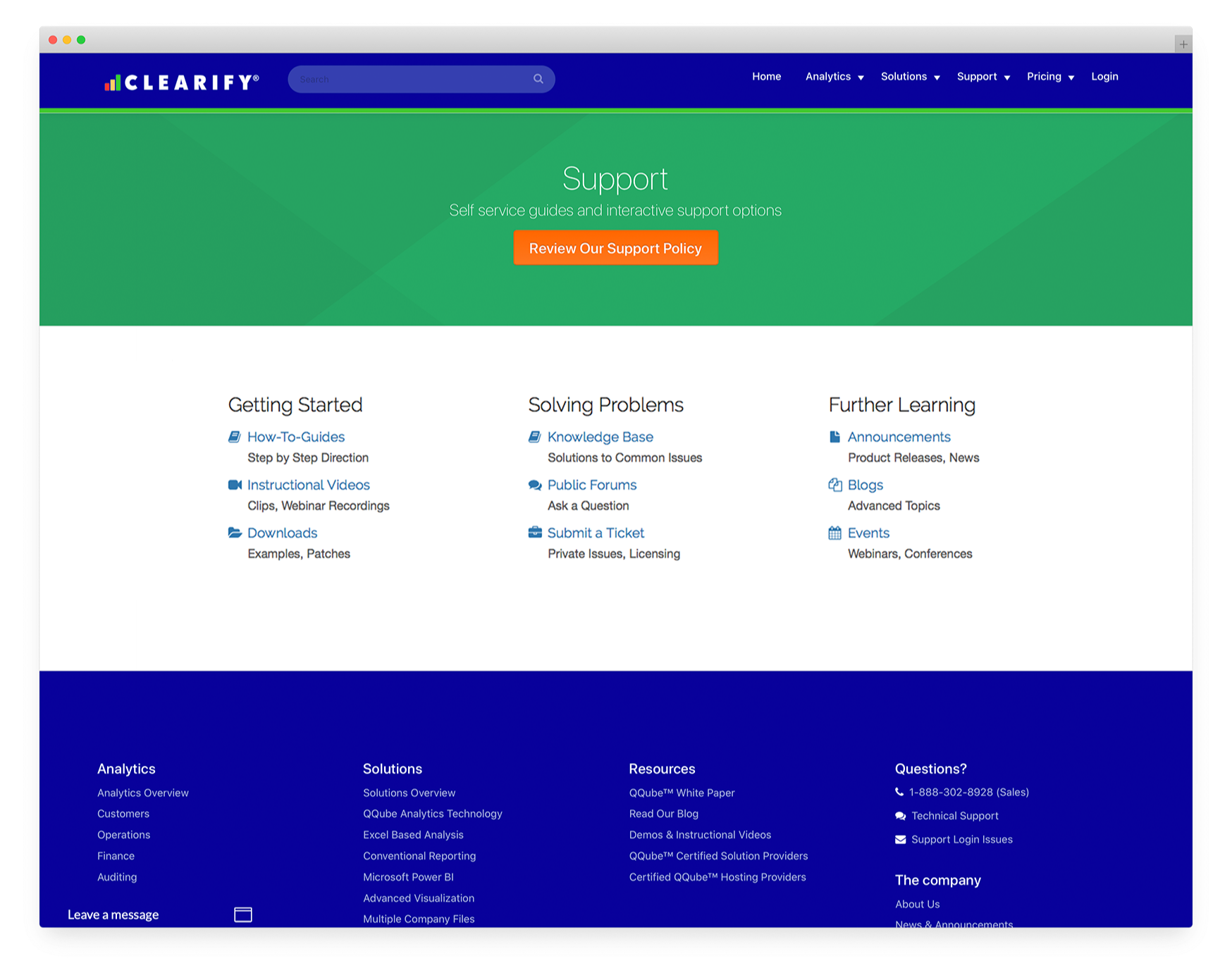Customer Support Community Homepage