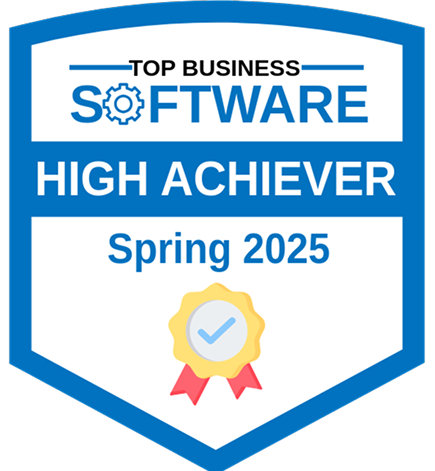 Top Business Software High Achiever badge Spring 2025