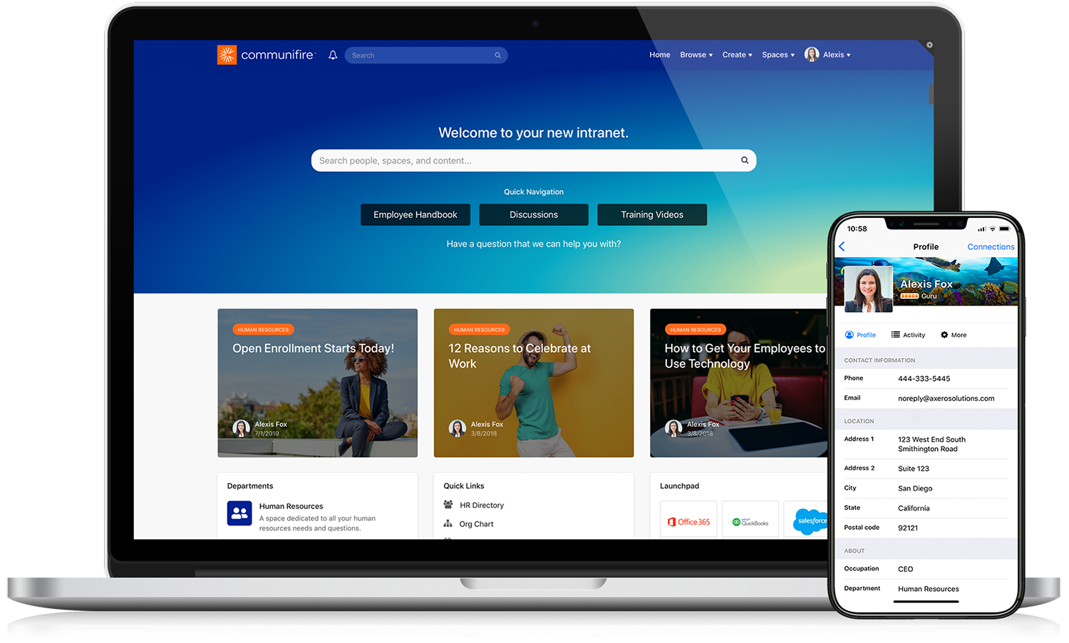 Change Management Communications Plan - intranet homepage
