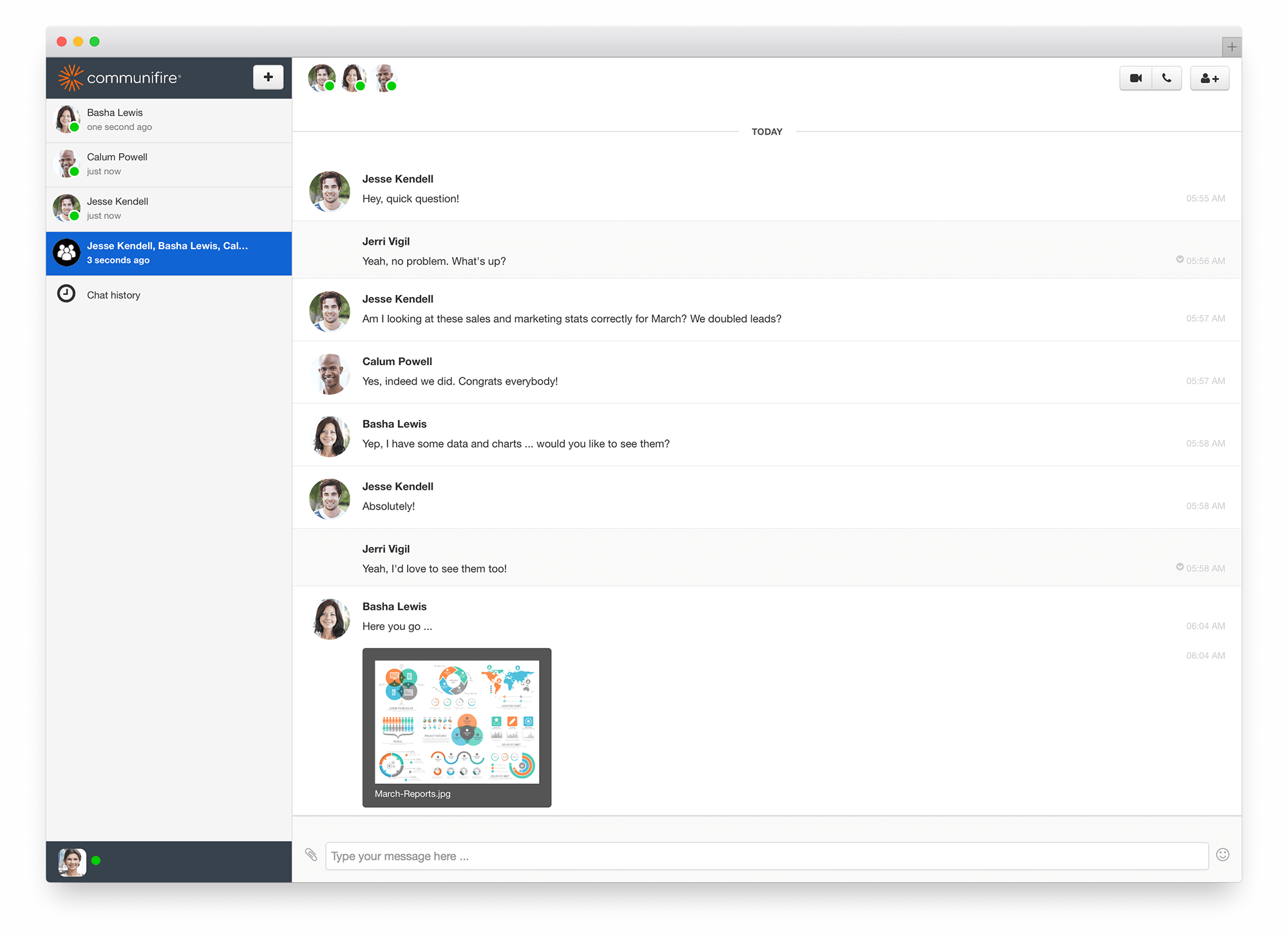 Axero intranet chat software