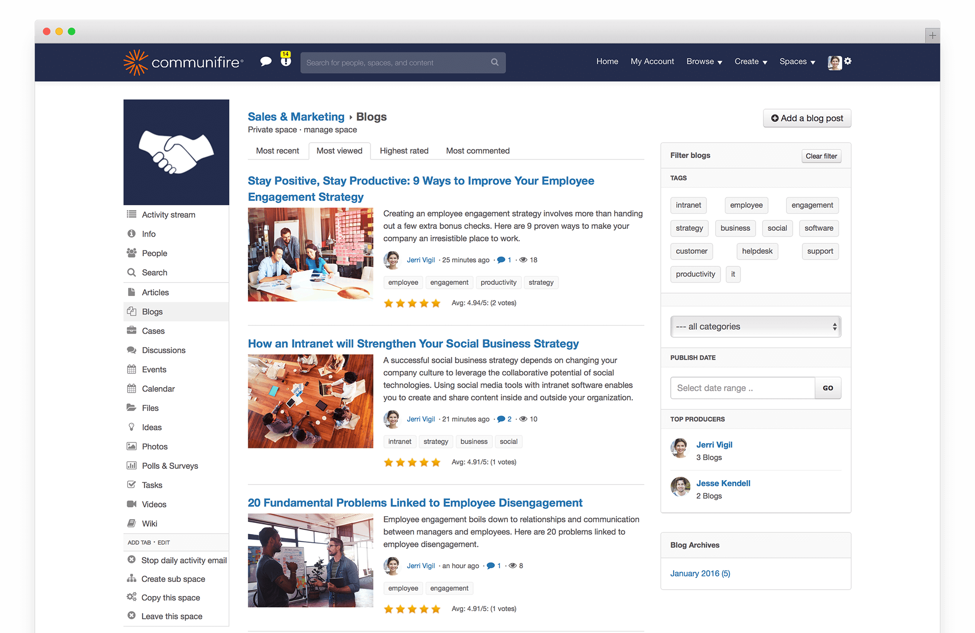 intranet team roles - content writer