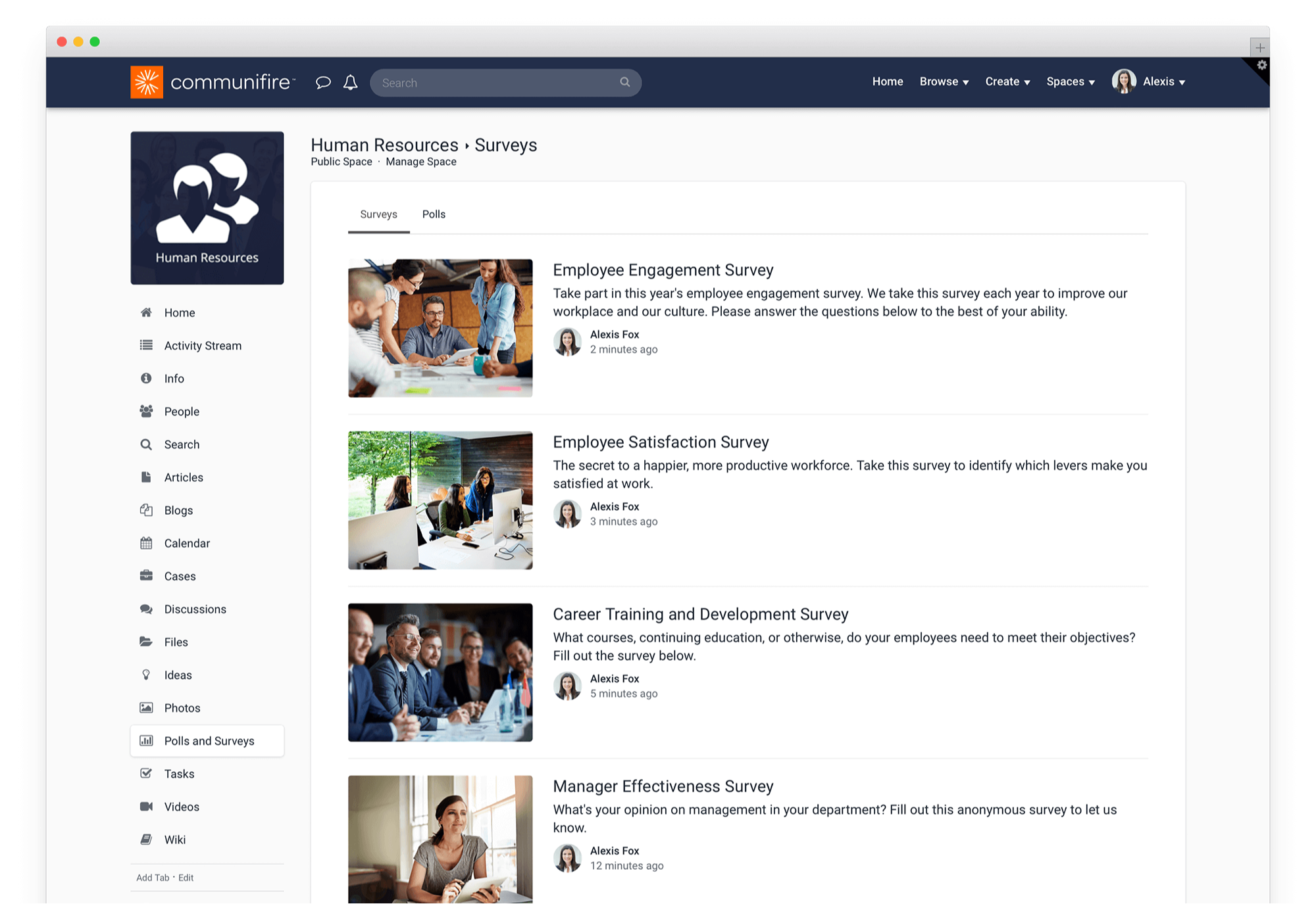 internal communication tool - surveys