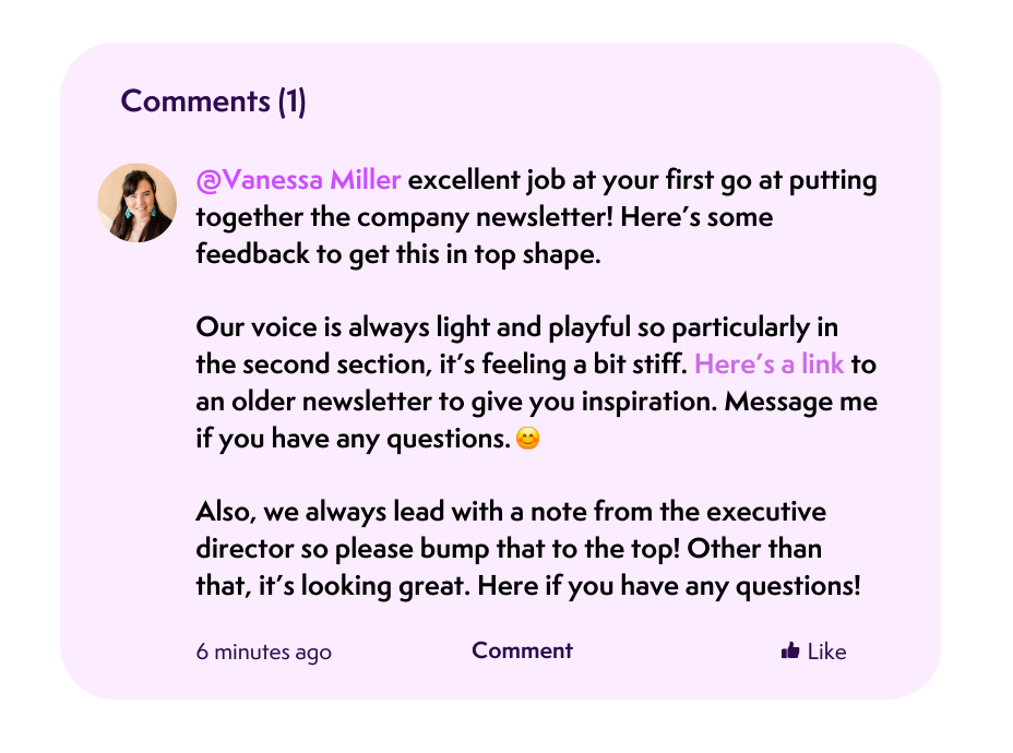 downward communication example