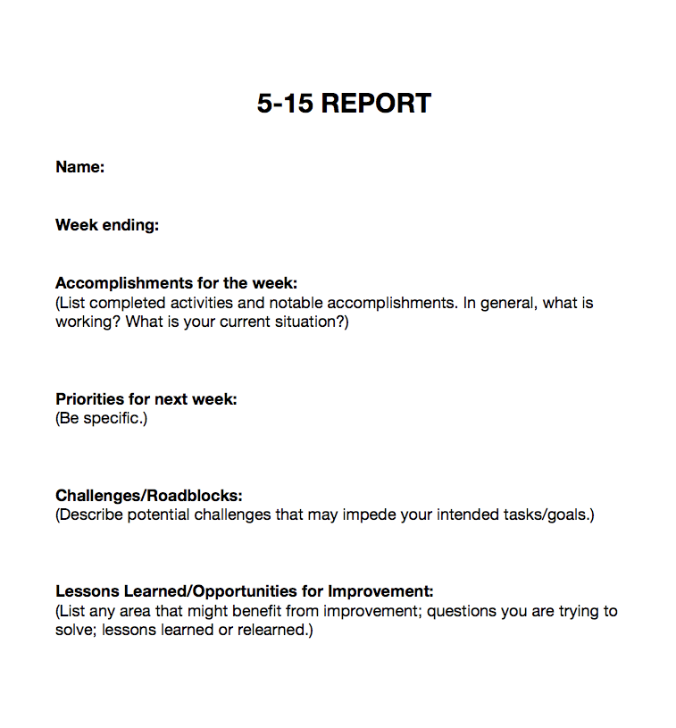 Patagonia 5-15 Report Template