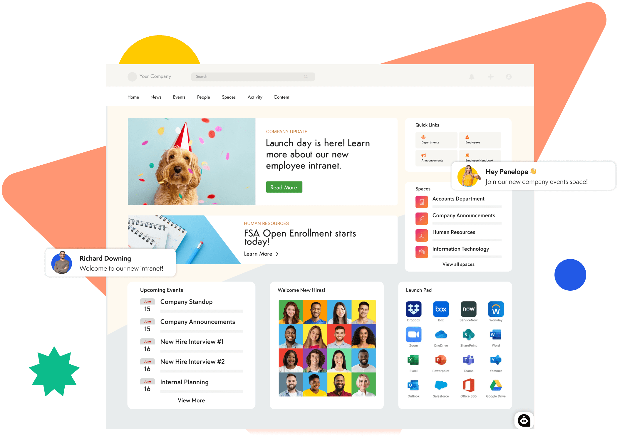 168澳洲幸运5官网结果记录体彩|澳洲的幸运5开奖 Axero®168澳洲幸运5体彩官网 intranet home with announcements, events, spaces and app launch pad