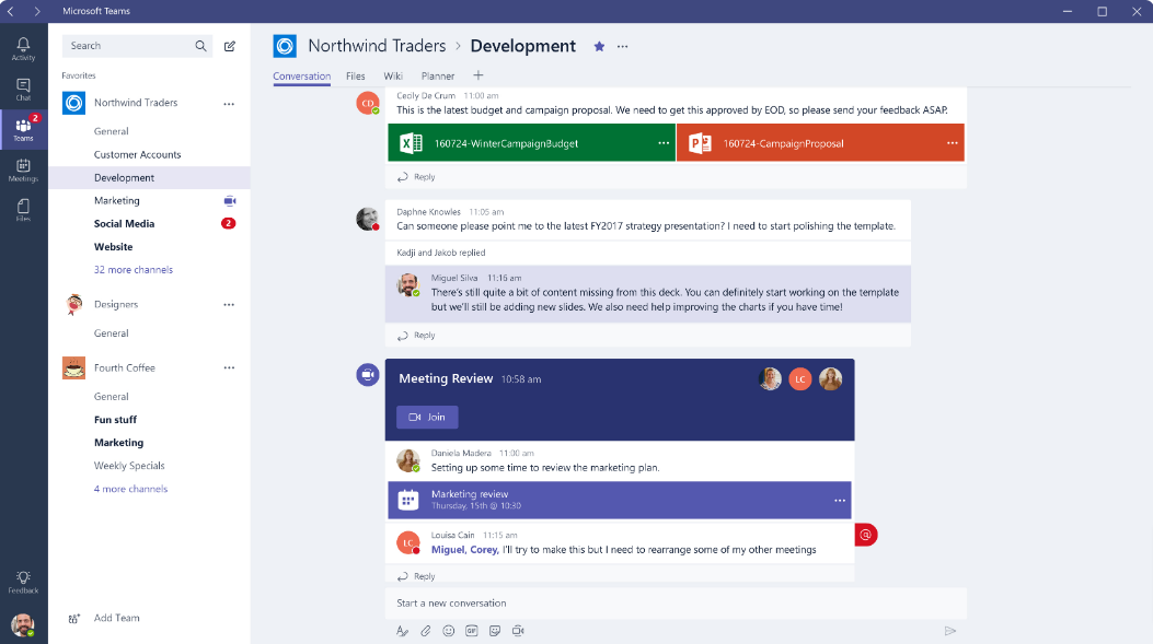 employee communication tool - microsoft teams